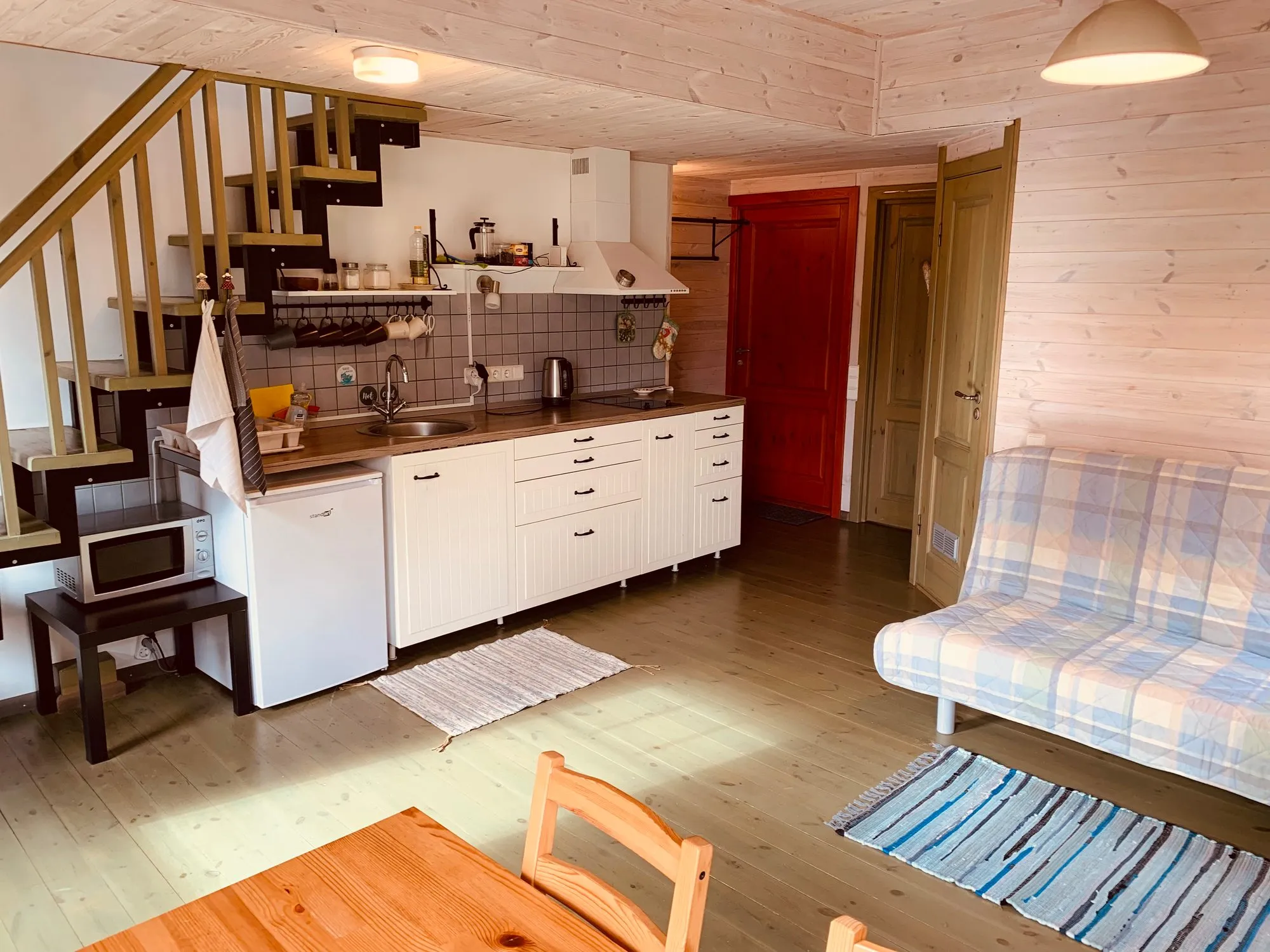3 apartamentas — Dviejų lygių apartamentas su erdvia svetaine 5–6 svečiams